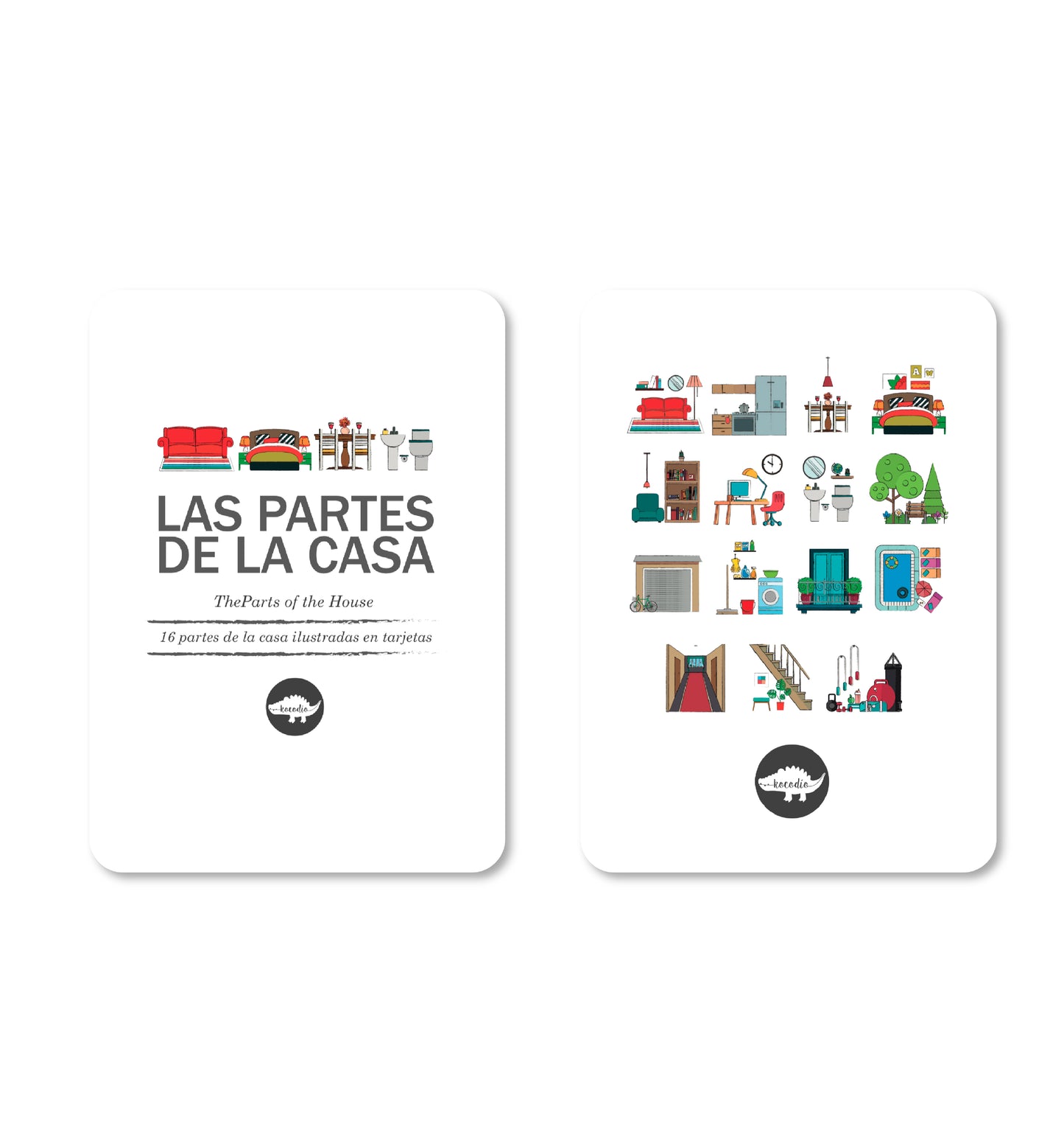 Flash cards - Partes de la casa