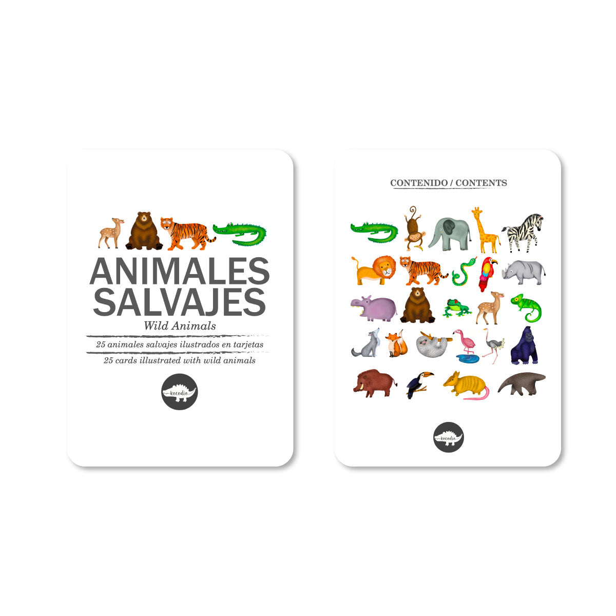 Flash cards animales salvajes