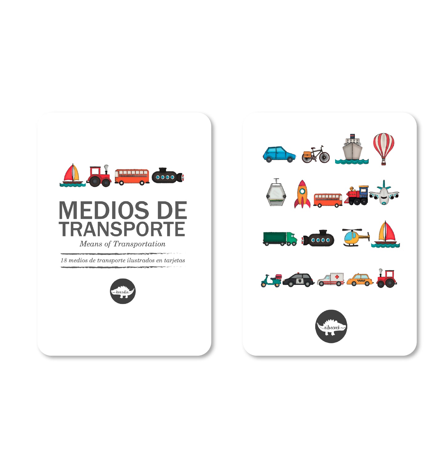 Flash cards - Medios de transporte